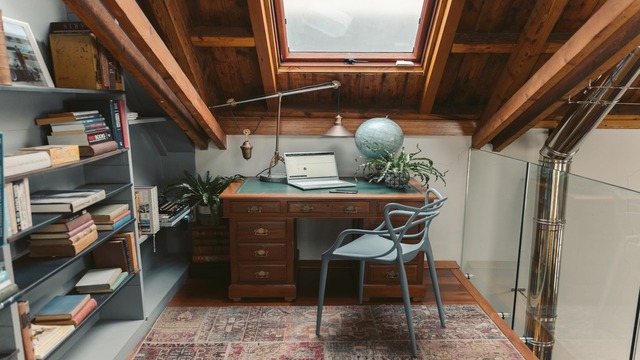 Old-Fashioned Brown Desk