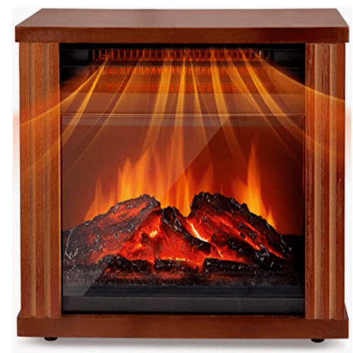 LifePlus Electric Fireplace with 3D Realistic Flame Effect