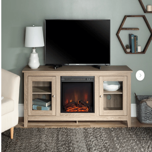 Walker Edison Traditional Electric Fireplace TV Stand